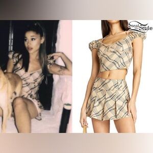 NWOT I.AM.GIA Plaid Pleated Skirt in Carmel